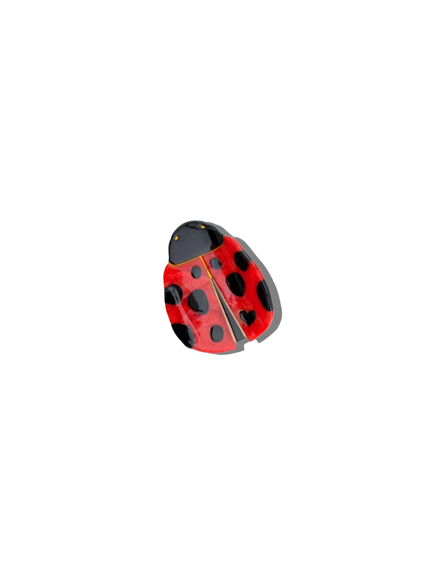 Ladybug Claw Hair Clip | Solar Eclipse - Hand-painted