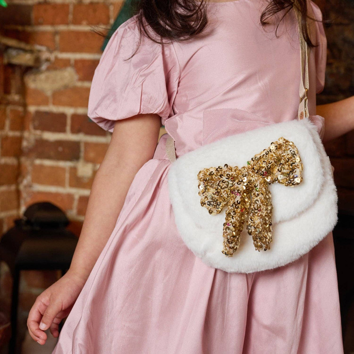 Sequin Bow Fluffy Bag - Rockahula Kids US