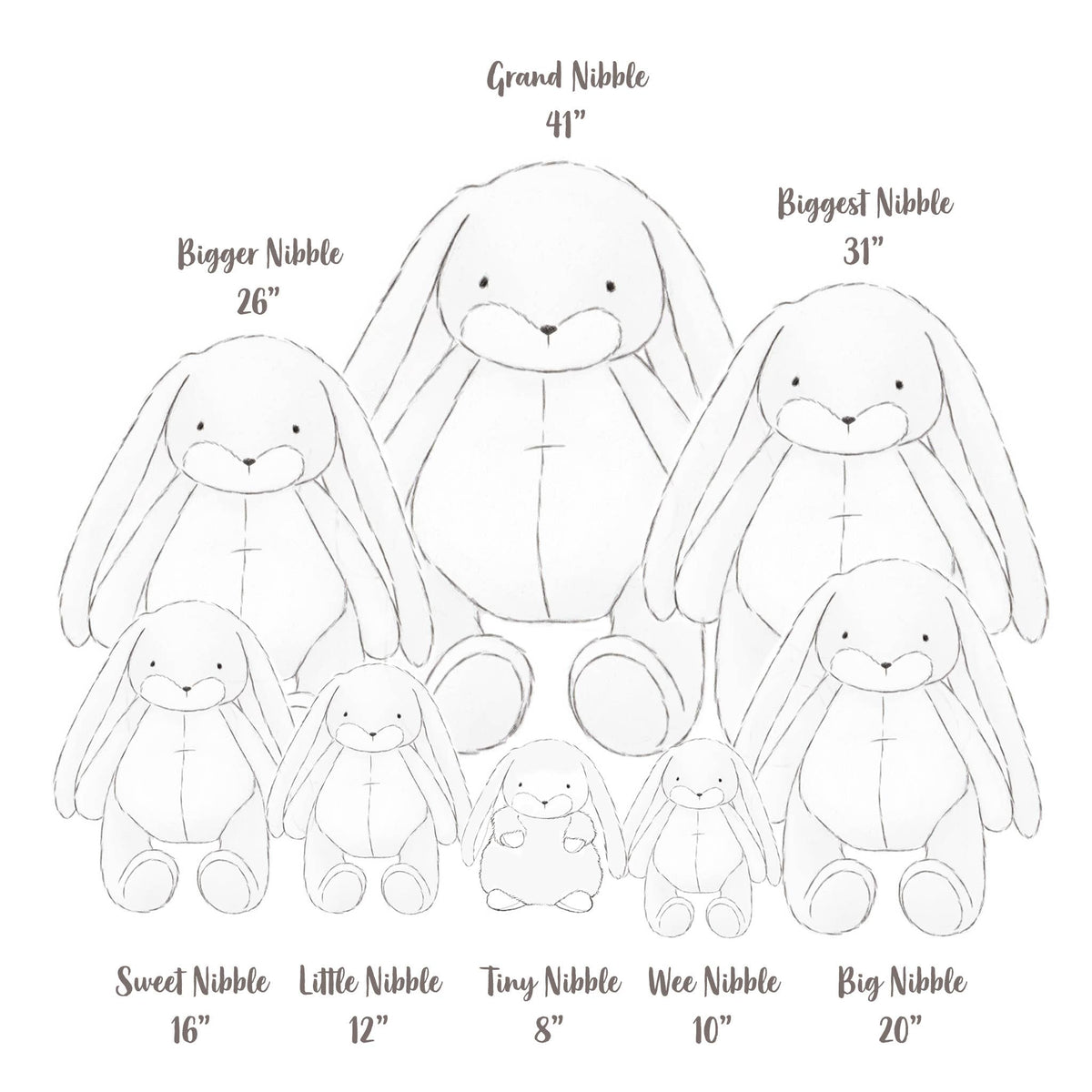 Pine, Little 12" Nibble Bunny - Bunnies By the Bay
