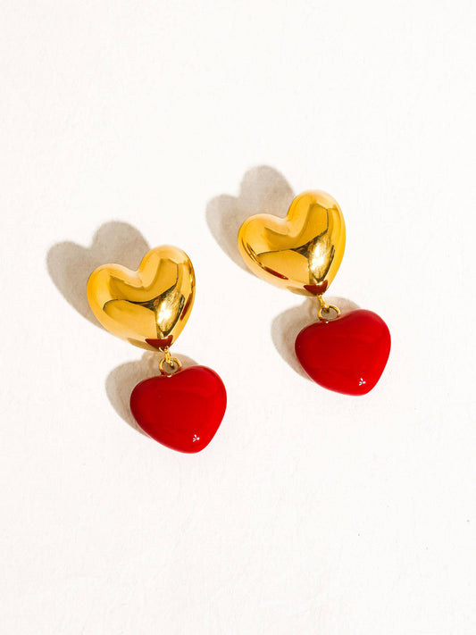 Flânerie by MAIQ - Arcane 18K Gold Non-Tarnish Vintage Heart Earring