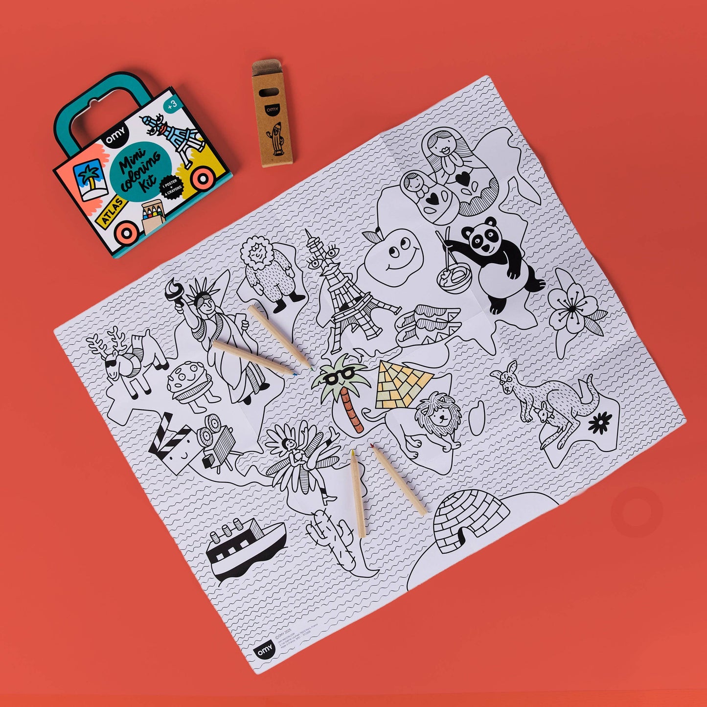 Atlas - Mini Pocket Coloring - OMY