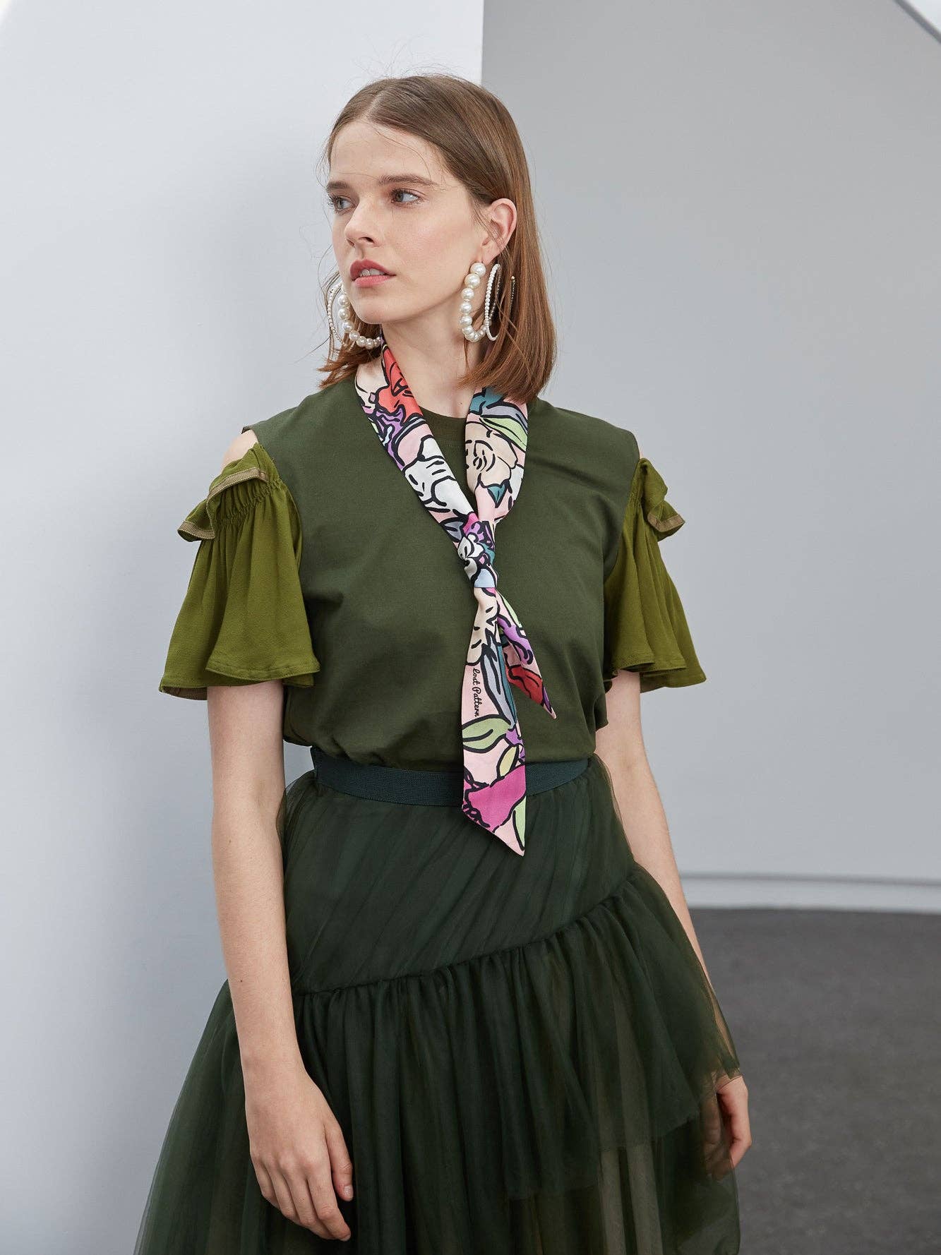 Azalea Silk Skinny Scarf - Lost Pattern NYC
