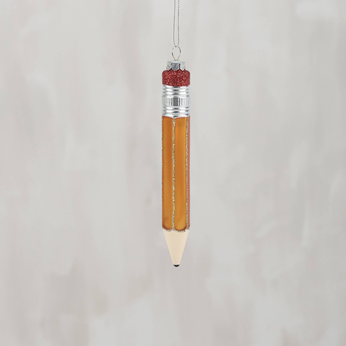School Pencil Glass Ornament - Primitives by Kathy