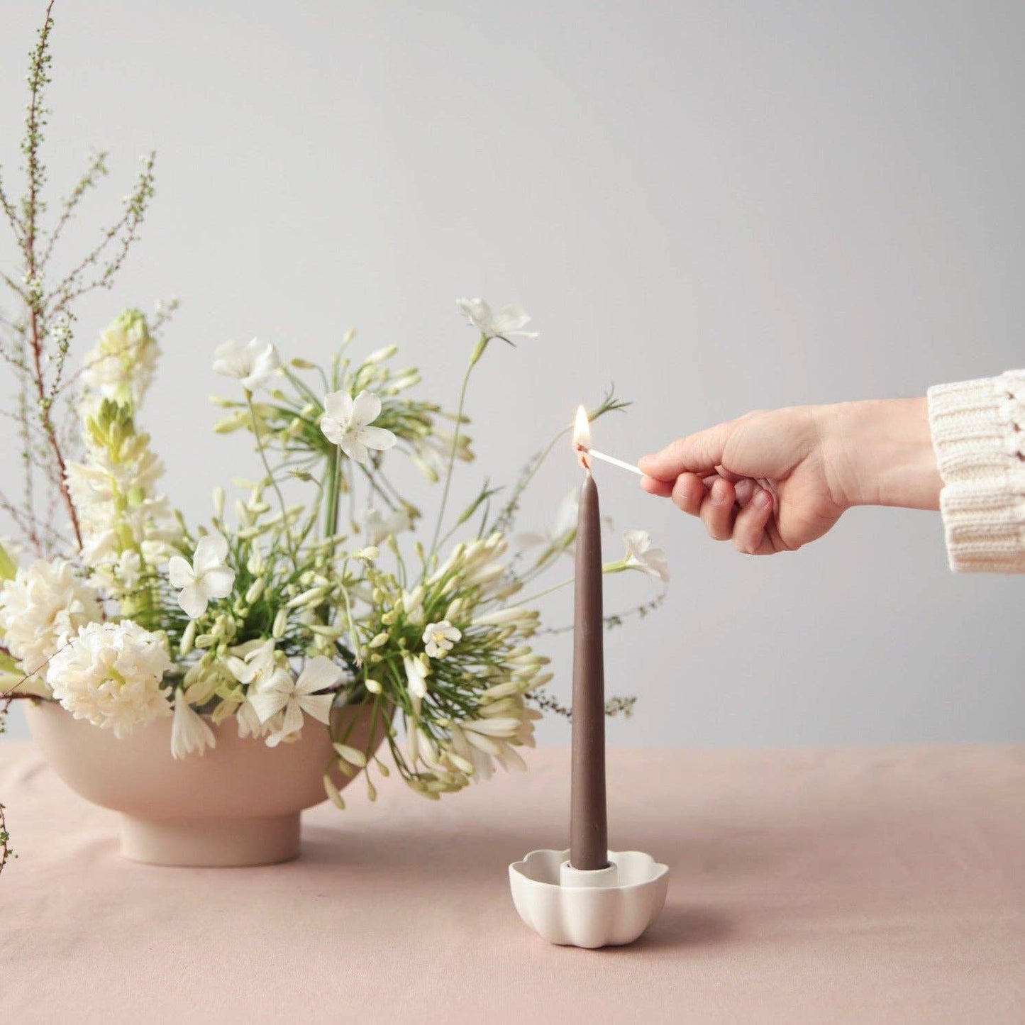 Ceramic Fleur Taper Holder