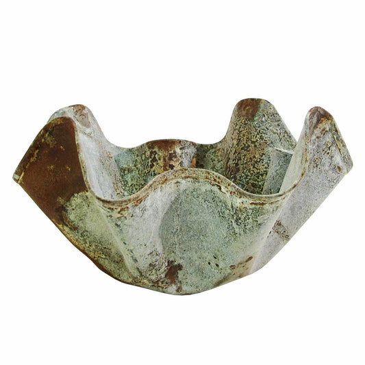 Oxidized Metal Kerchief Planter