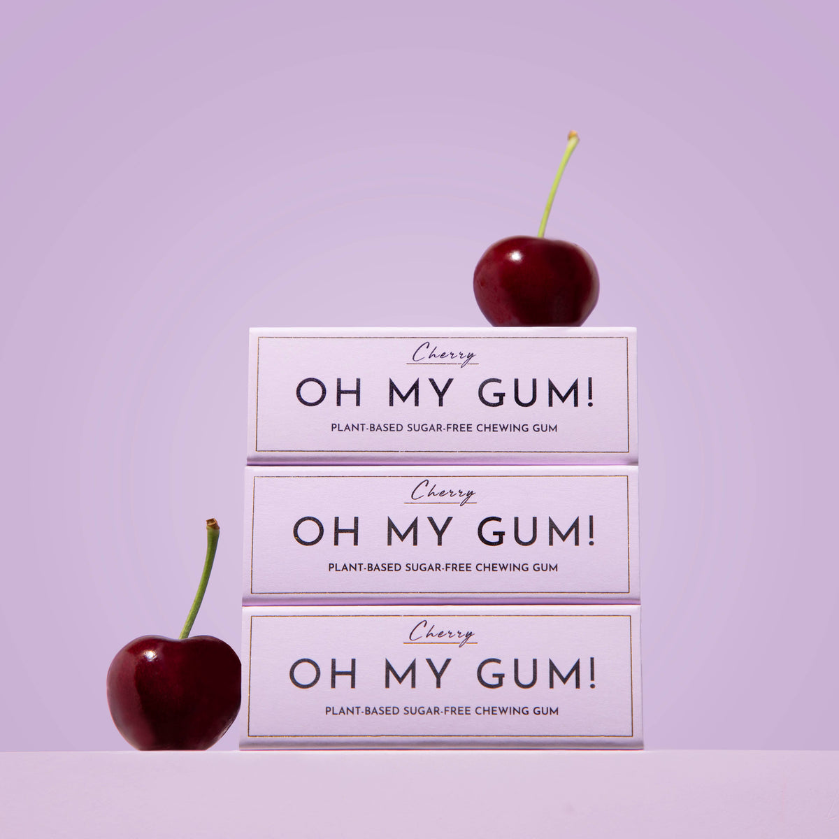 Cherry Chewing Gum - OH MY GUM!