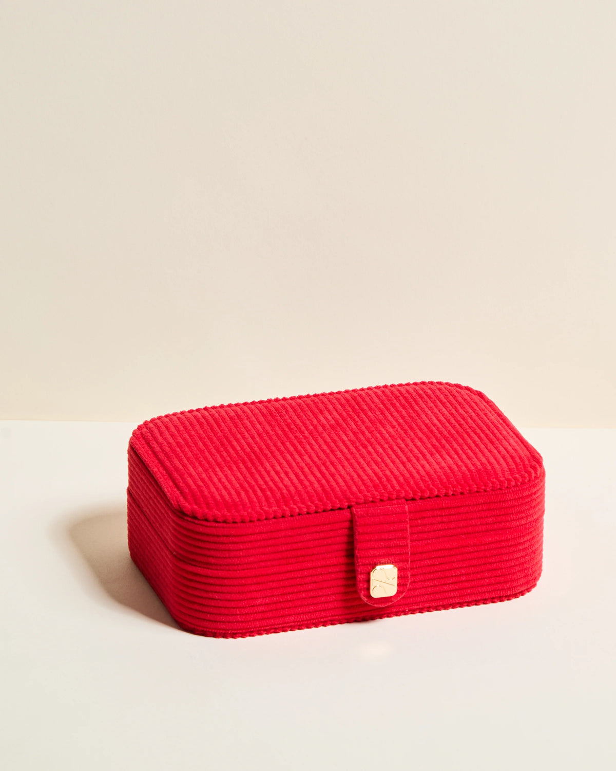 Brigitte corduroy travel jewelry box