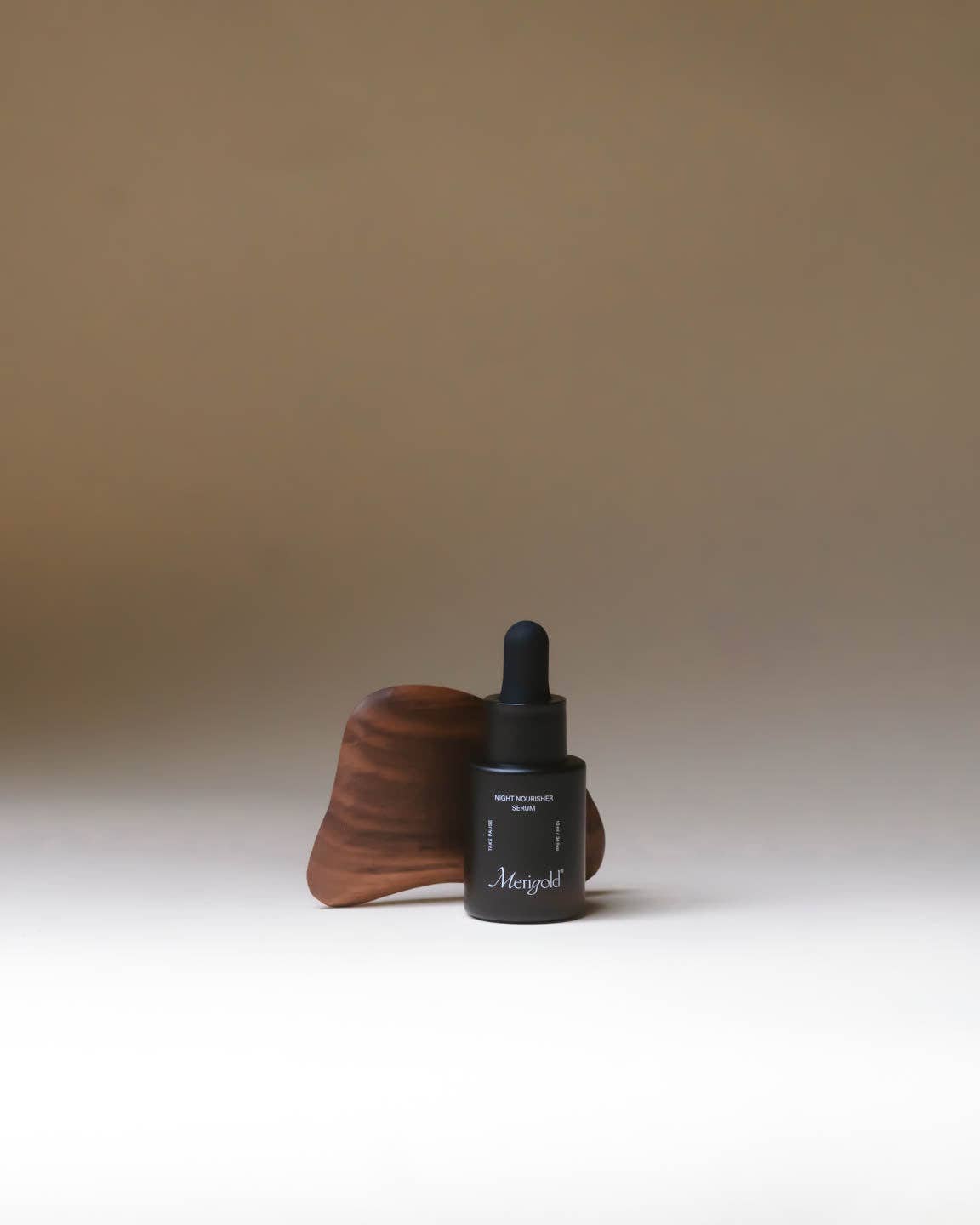 Wood Gua Sha and Night Serum Set - Merigold