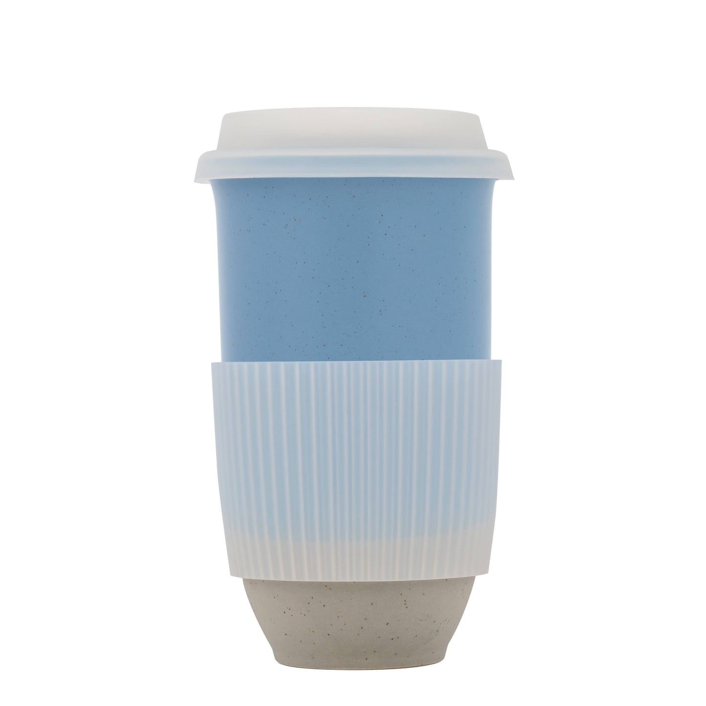 Light Blue Nova Ceramics Travel Mugs - Coastal Drift Ceramic Travel Mug – 16oz Reusable Cup