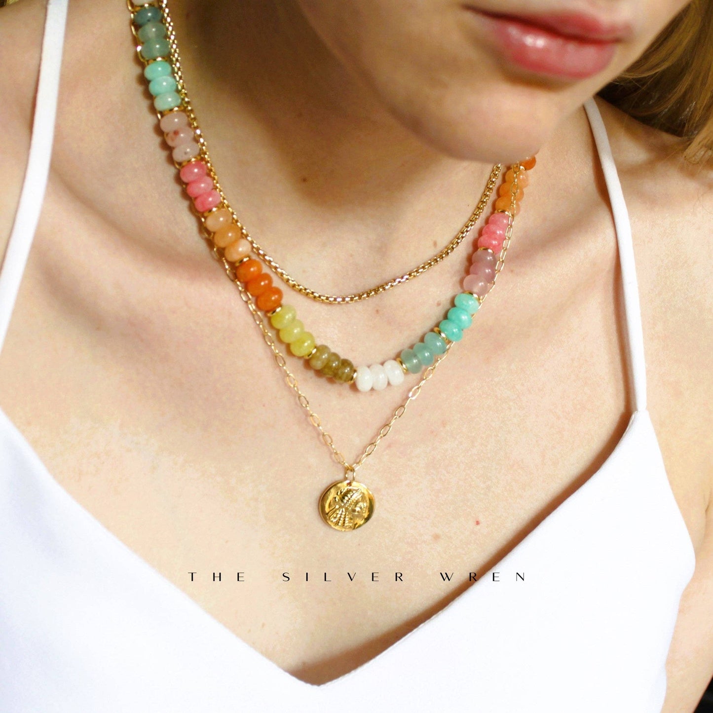 Stone Candy Necklace, Trendy Fashion Summer Jewelry