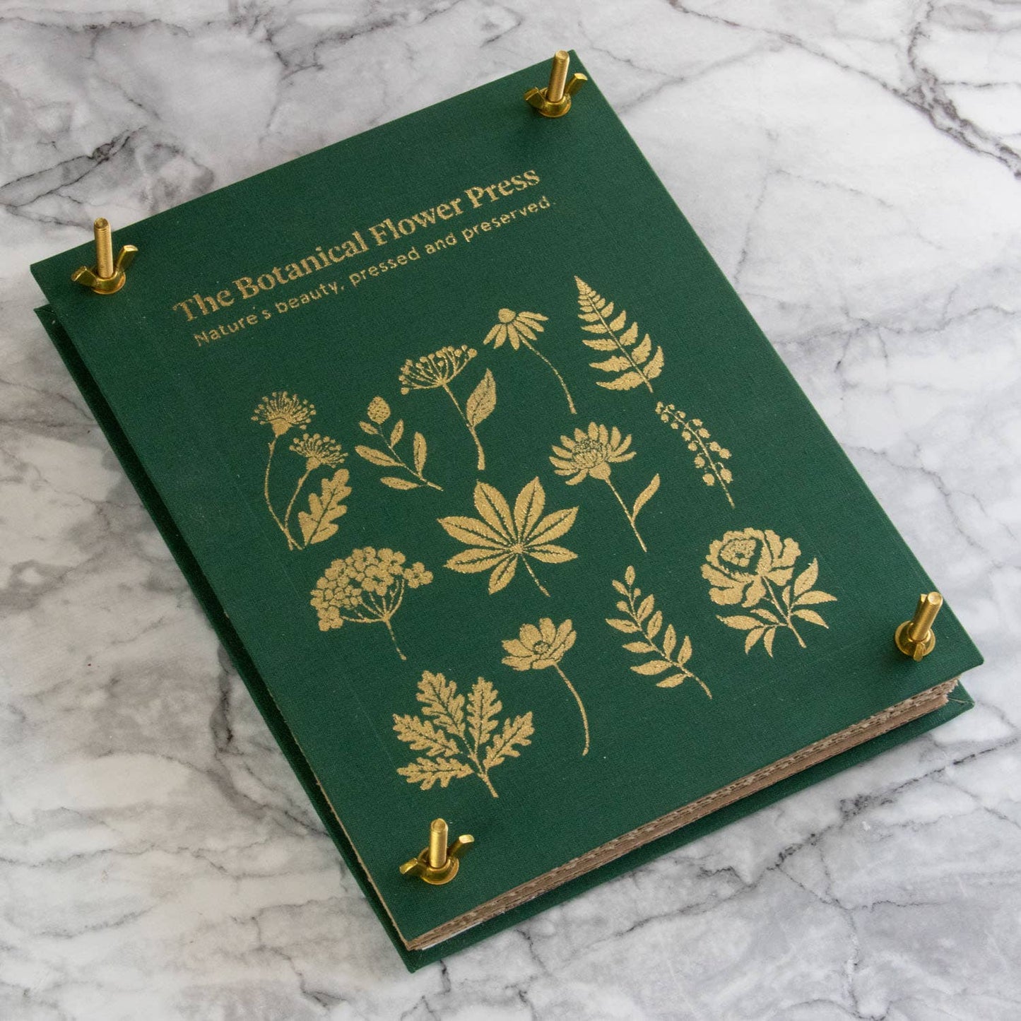 Botanopia USA - gifts , decor and cards for plant lovers - The Botanical Flower Press – Linen Cover & Gold Foil