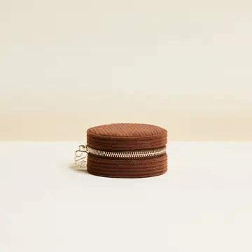 Yvonne Corduroy Travel Jewelry Box - Maison Scarlett