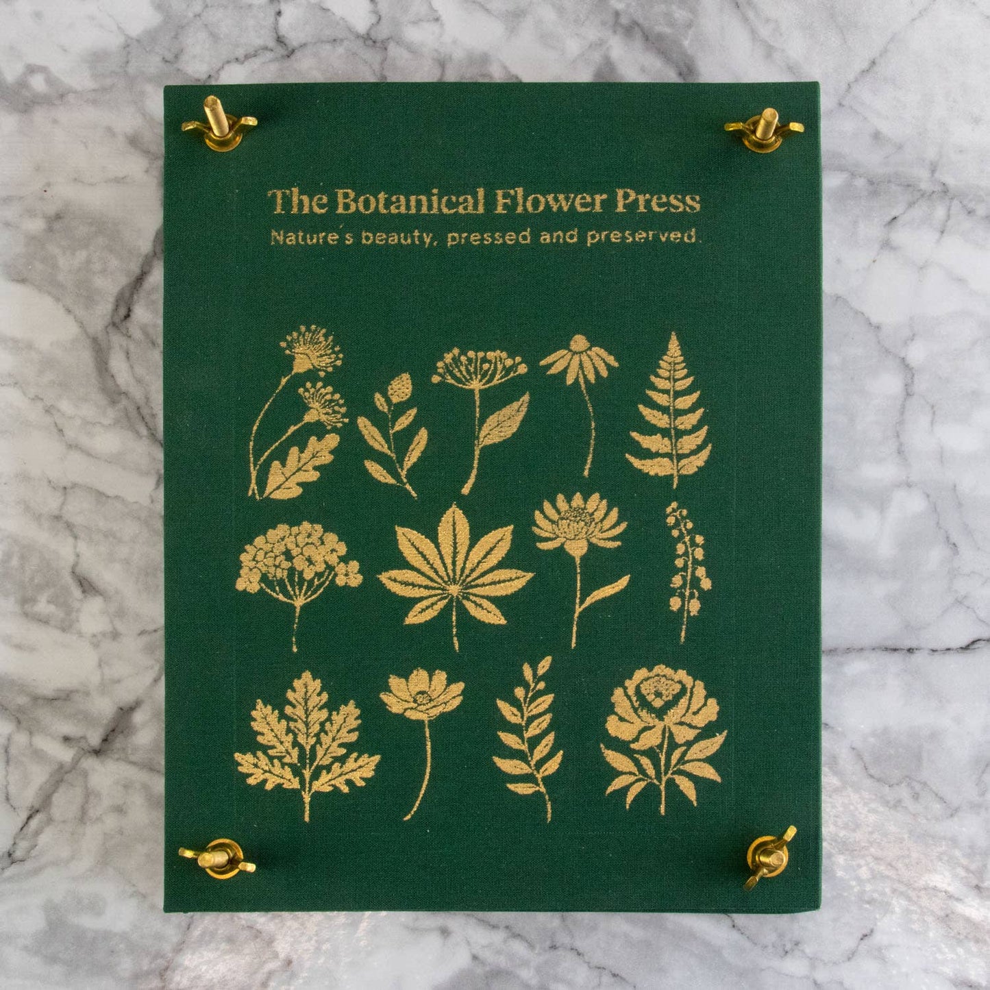 Botanopia USA - gifts , decor and cards for plant lovers - The Botanical Flower Press – Linen Cover & Gold Foil