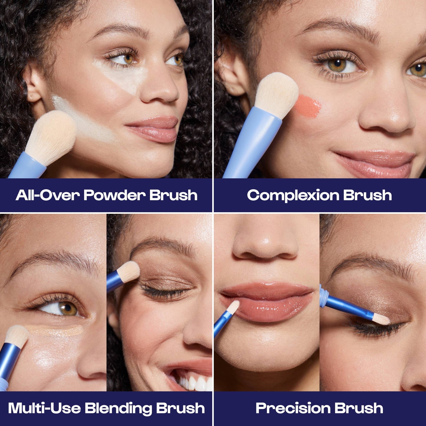 Alleyoop Makeup | Clean Beauty 4-in-1 Makeup Brushes | Beauty Tools | Brush