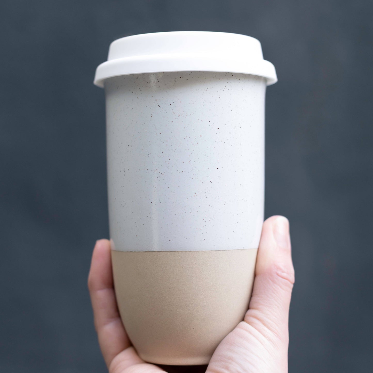 Nova Ceramics Travel Mugs - Dune 16oz Ceramic Travel Mug – (Includes Lid & Band)