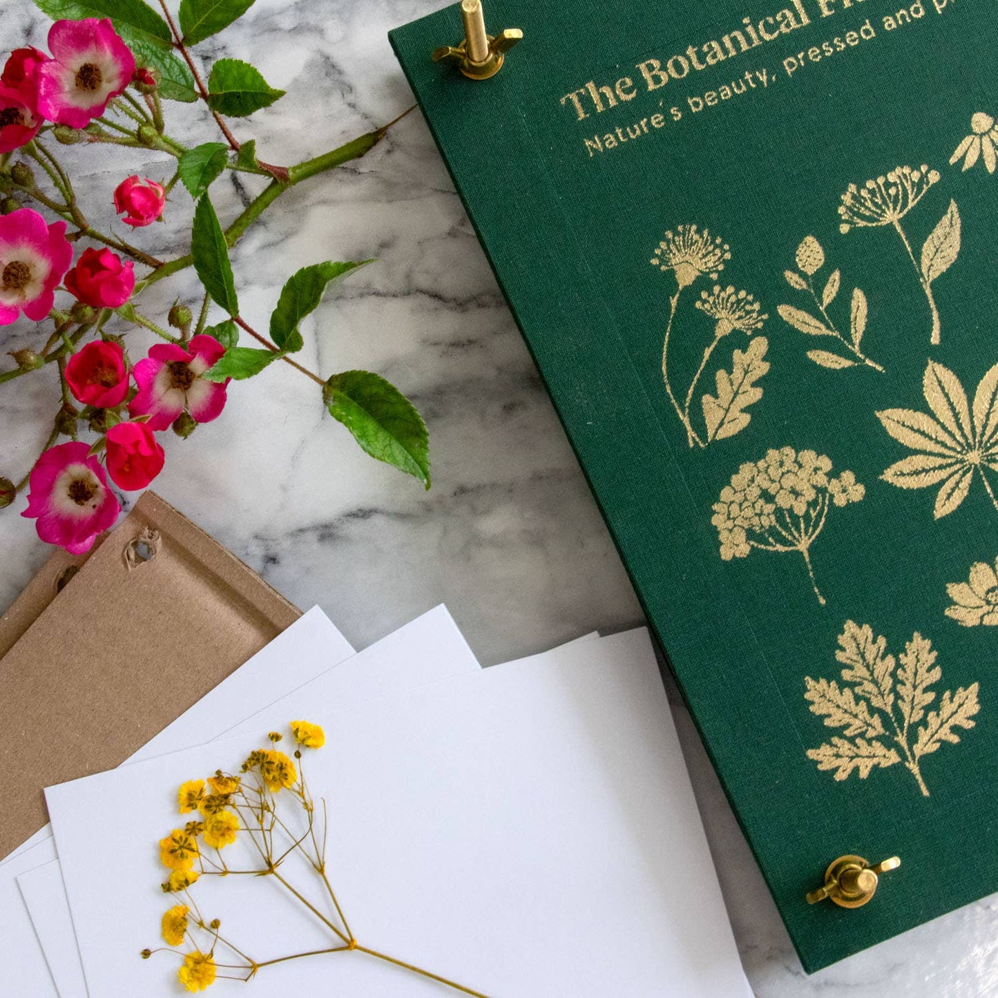 Botanopia USA - gifts , decor and cards for plant lovers - The Botanical Flower Press – Linen Cover & Gold Foil