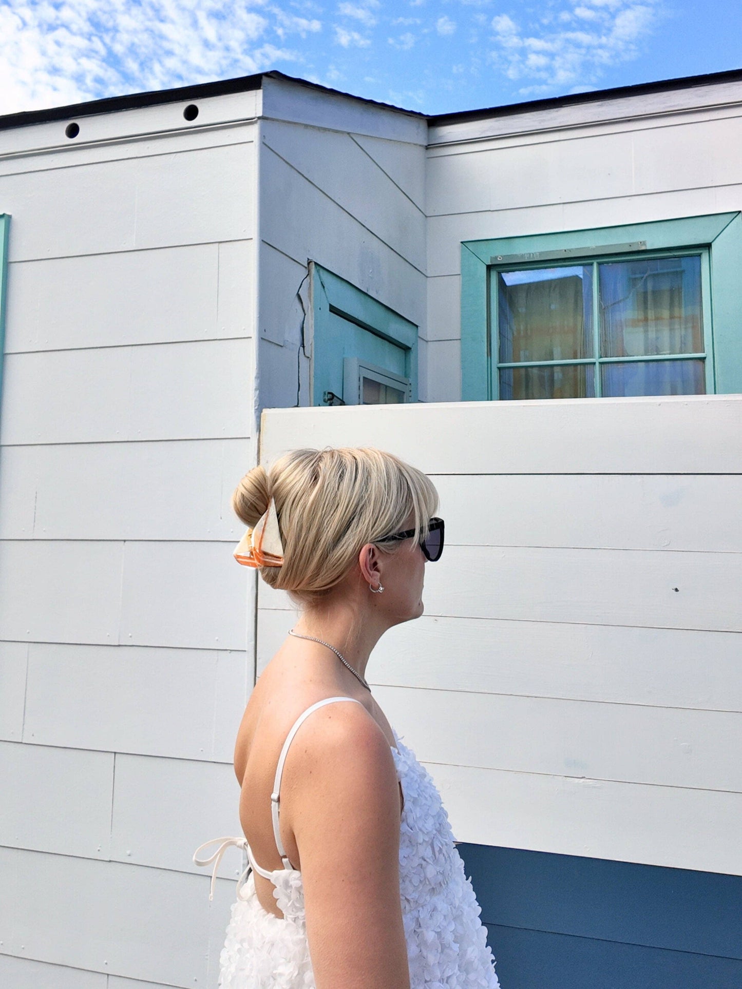 Sailboat - Solar Eclipse - Hand-painted Claw Hair Clip | Eco-Friendly