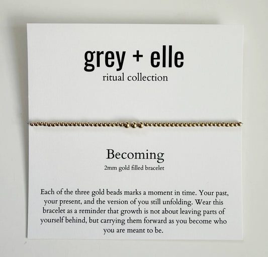 Becoming Bracelet - grey + elle - Healing Vibes Collection