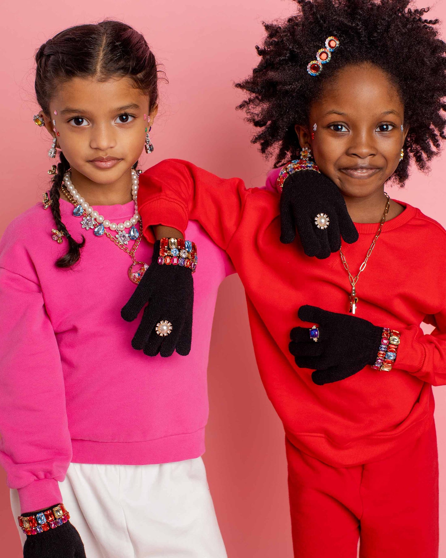 Black Jeweled Gloves - Super Smalls