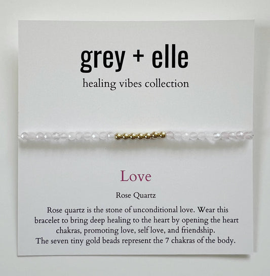 LOVE BRACELET - grey + elle - Healing Vibes Collection