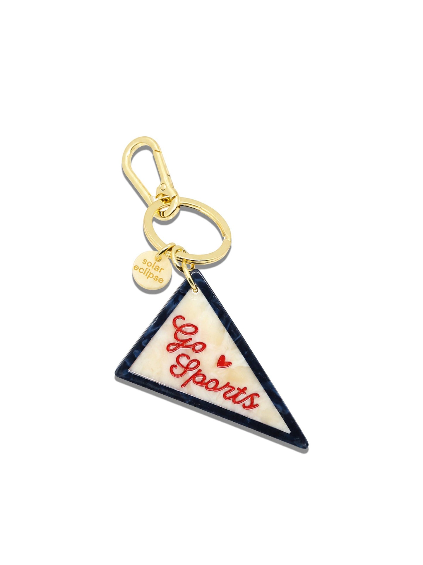 Go Sports Pendant Flag Bag Charm + Keychain | Solar Eclipse - Hand-painted