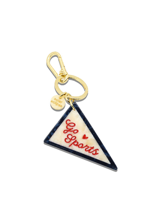 Go Sports Pendant Flag Bag Charm + Keychain - Solar Eclipse
