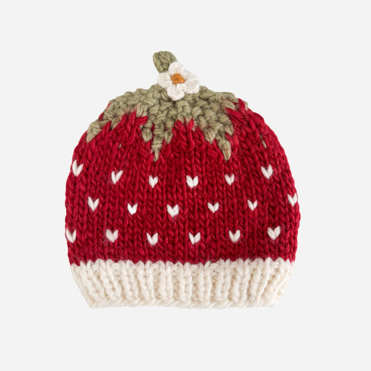 Strawberry Winter Beanie - The Blueberry Hill