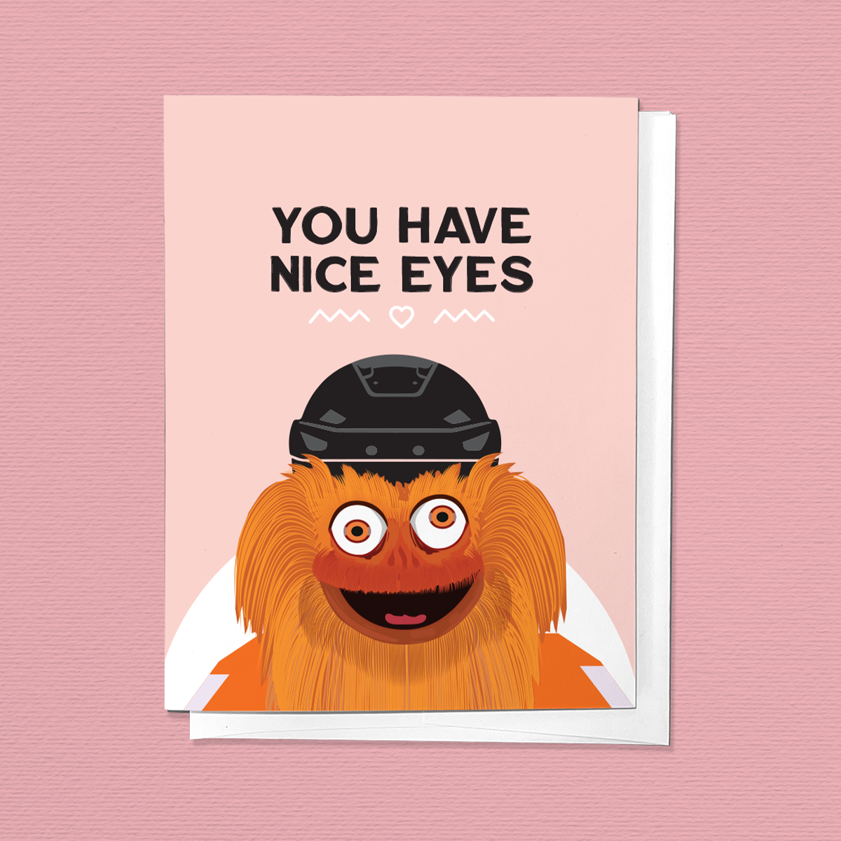 Nice Eyes Gritty Philly Flyers Love Friendship Card