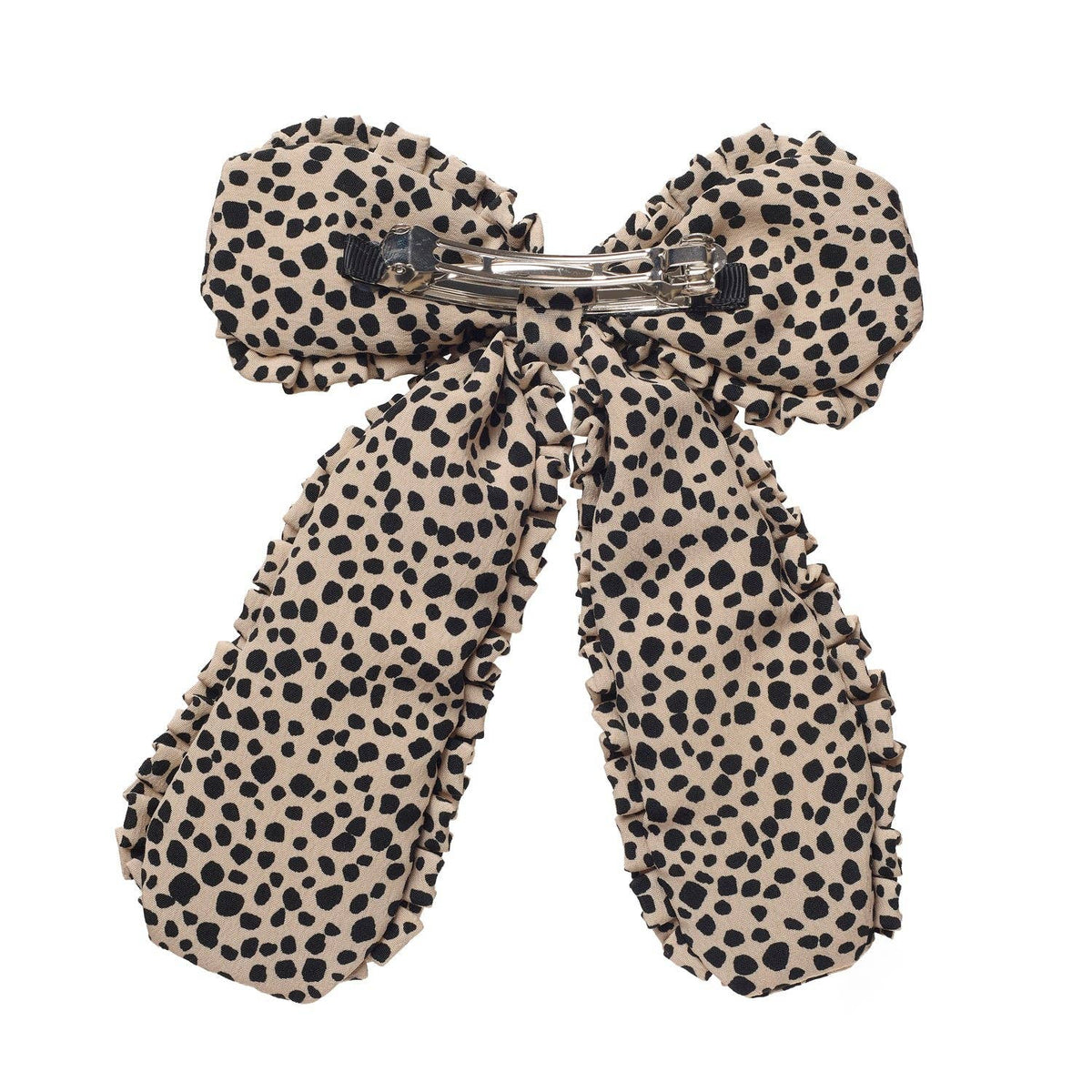 Leopard Love Frilly Bow Clip - Rockahula Kids US