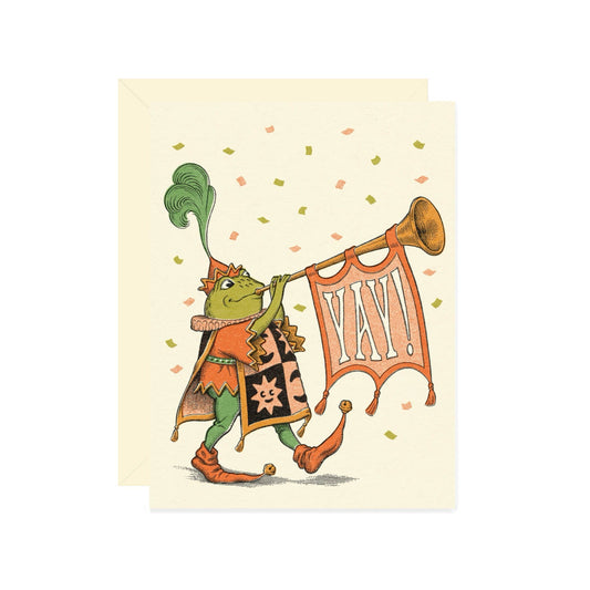 Yay Celebration Frog Card - Wallflower Paper & Party