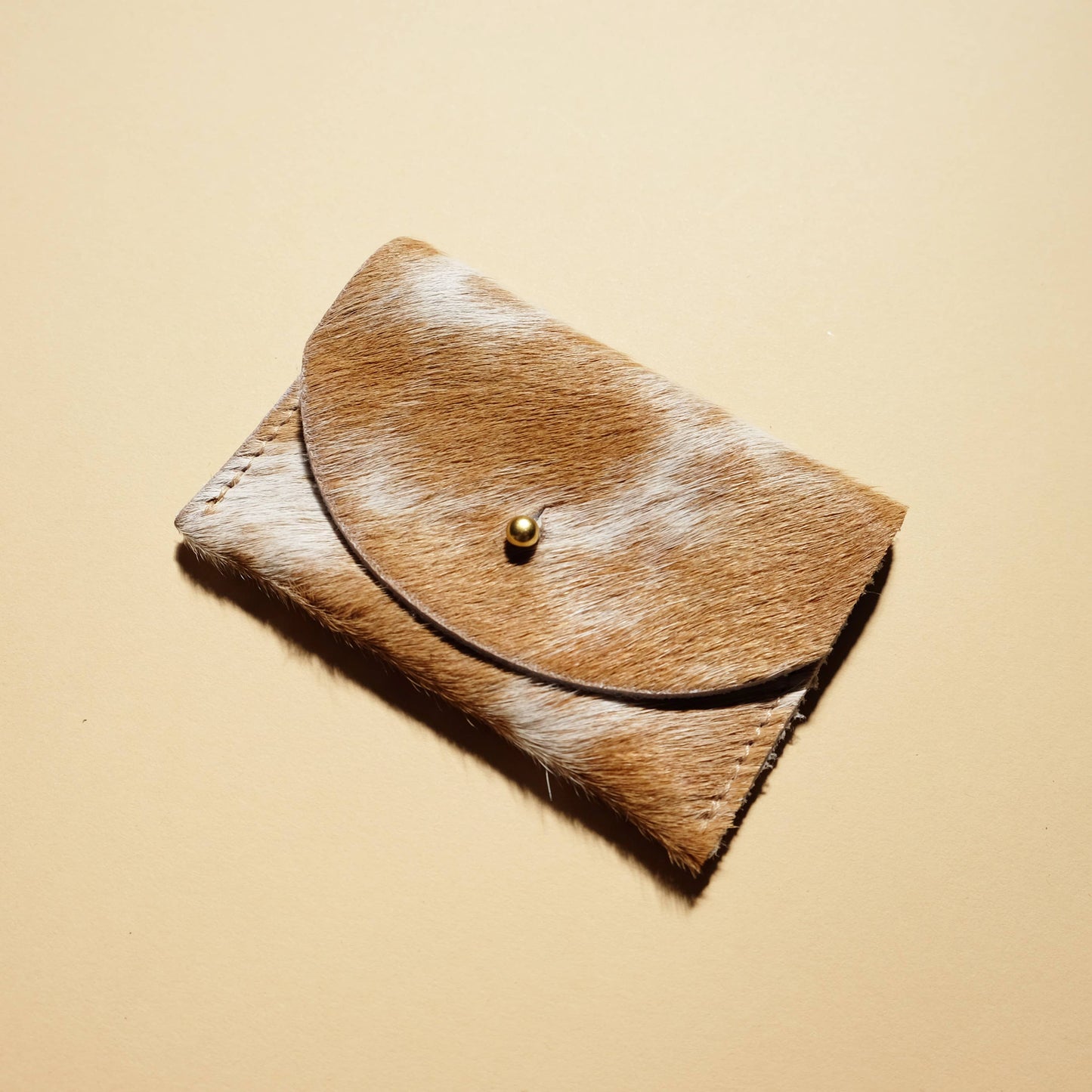 Primecut - Cardholder - Caramel Speckled Hair on Hide