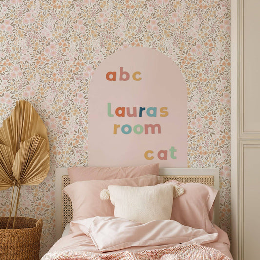 Blush Mini Arch Magnetic Wall Decal- The Type Set Co.
