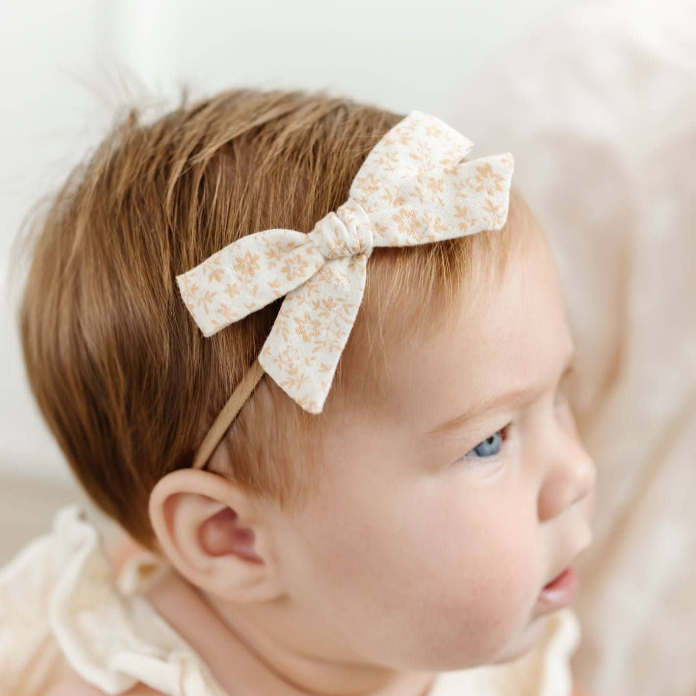 Soft Yellow Vintage Headband Bow