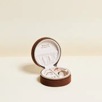 Yvonne Corduroy Travel Jewelry Box - Maison Scarlett