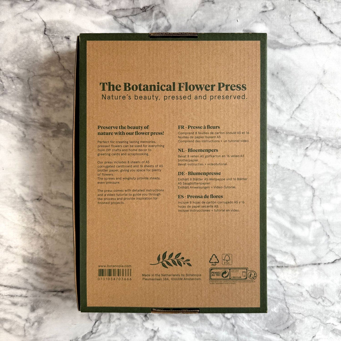 Botanopia USA - gifts , decor and cards for plant lovers - The Botanical Flower Press – Linen Cover & Gold Foil