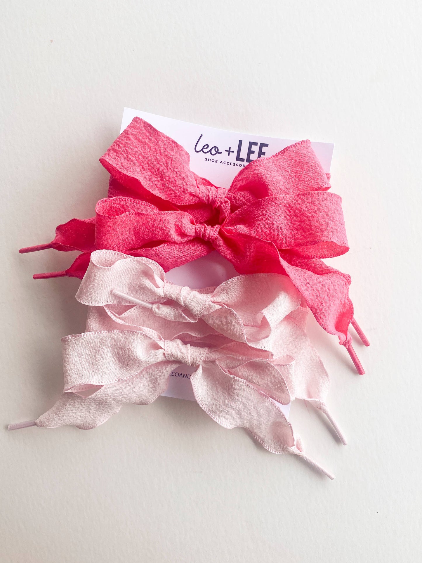 Gingham Shoe Lace Sets– Ribbon Bow Shoe Accessories