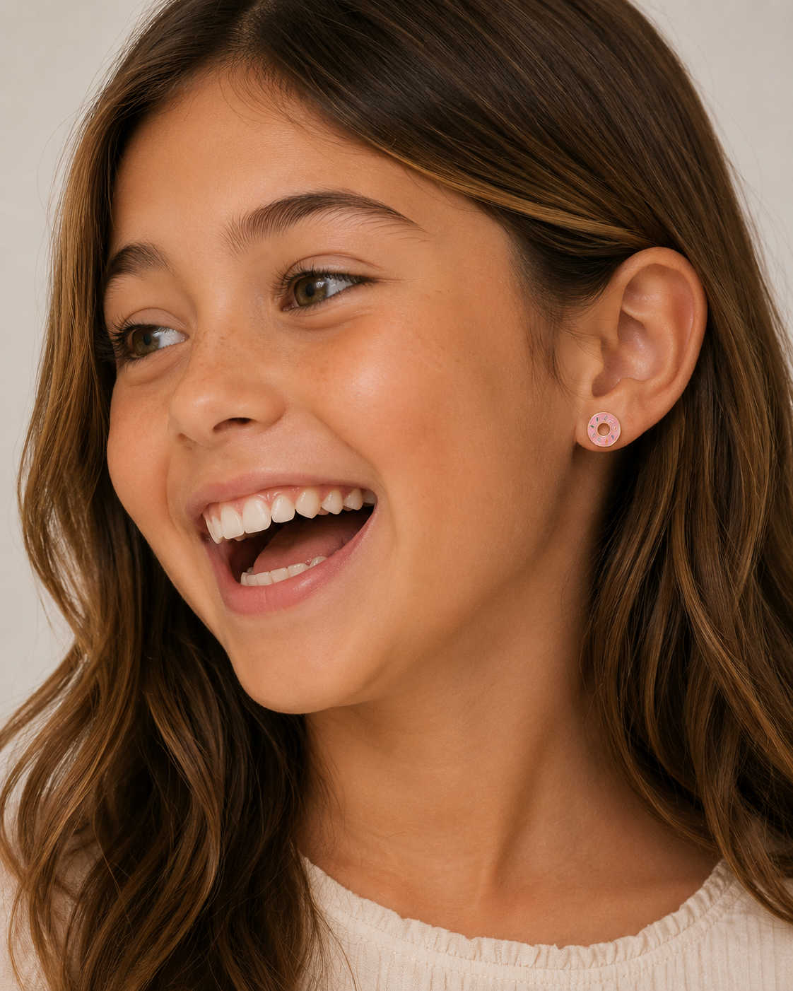Donut Enamel Flat Back Kids Earrings - JaxKelly