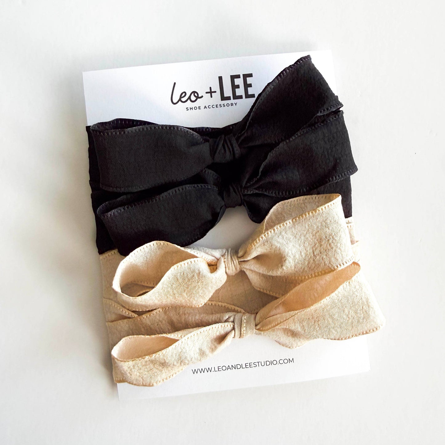 Gingham Shoe Lace Sets– Ribbon Bow Shoe Accessories