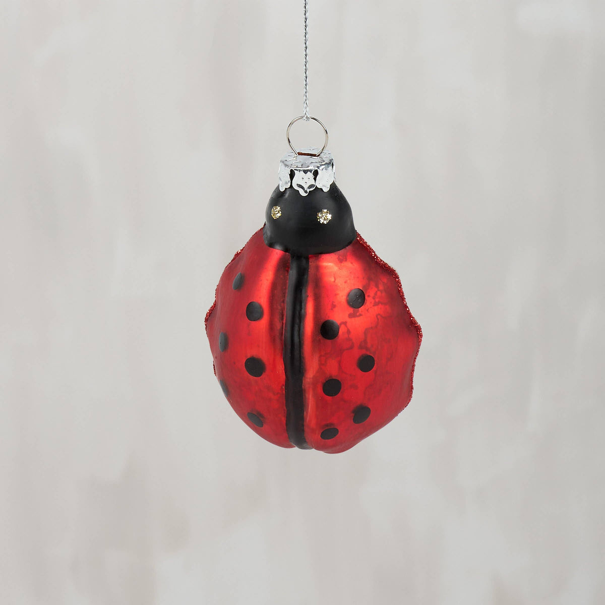 Ladybug Glass Ornament - Primitives by Kathy