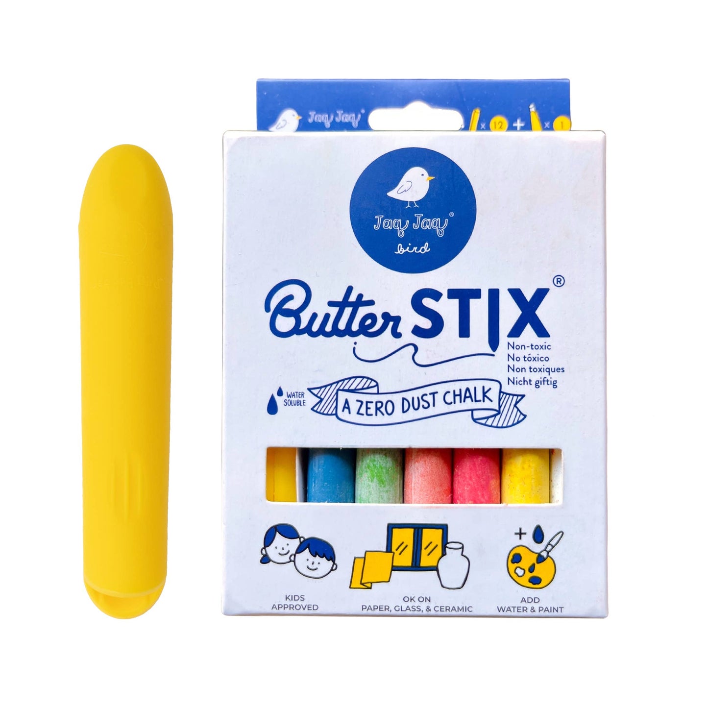 Colored ButterStix® - Dustless Chalk Colors with Holder 12 pcs