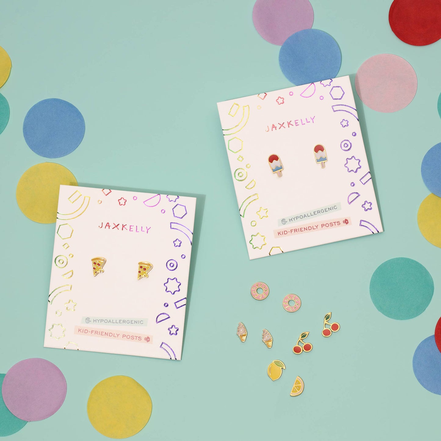 Donut Enamel Flat Back Kids Earrings - JaxKelly