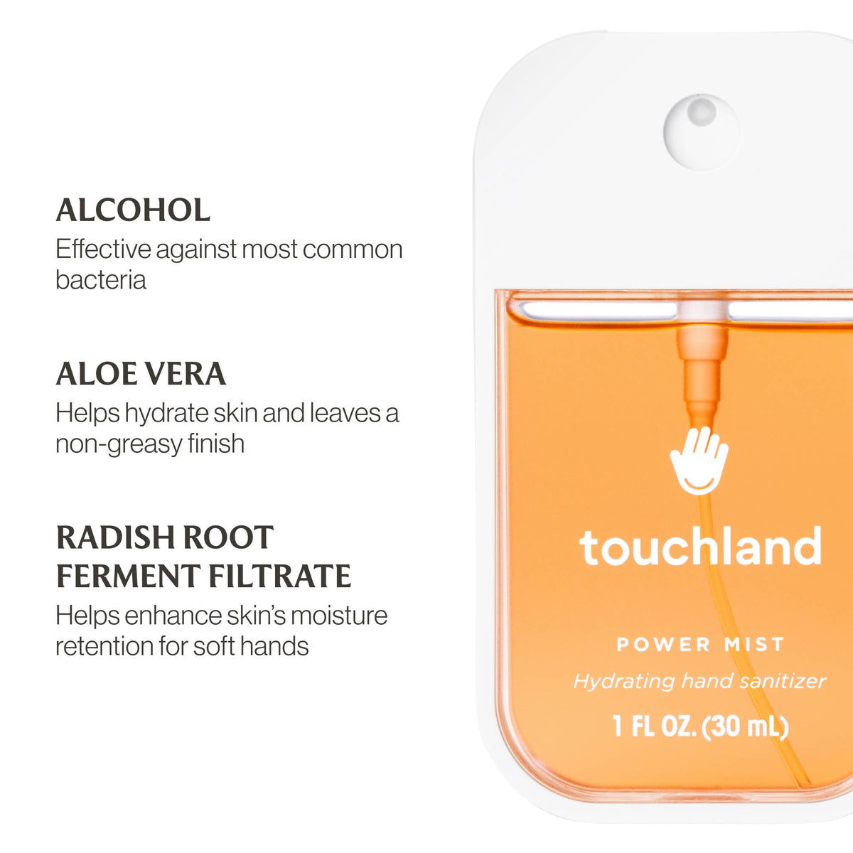 Velvet Peach Power Mist Hydrating Hand Sanitizer - Touchland