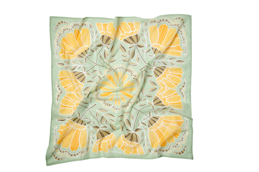 34" yellow and green Bandana