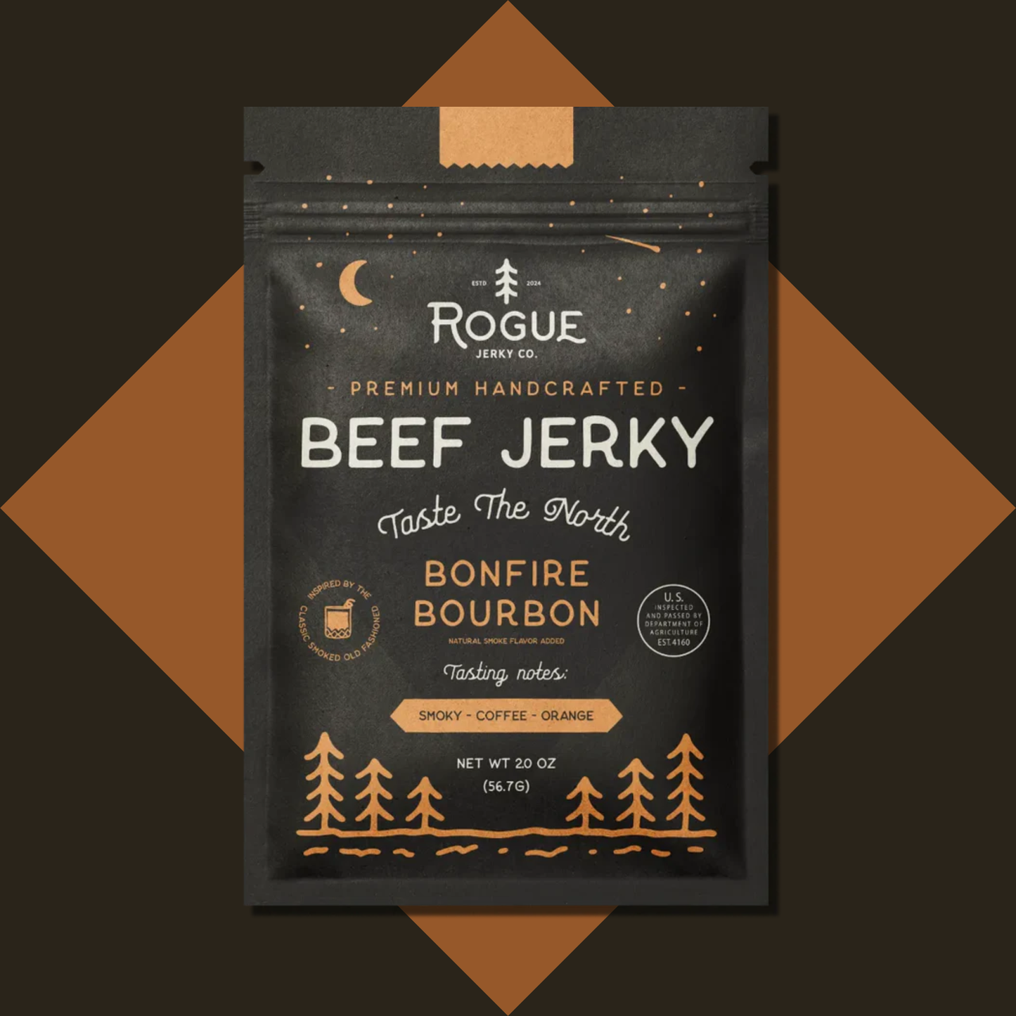 Bonfire Bourbon Beef Jerky - Rogue Jerky Co.