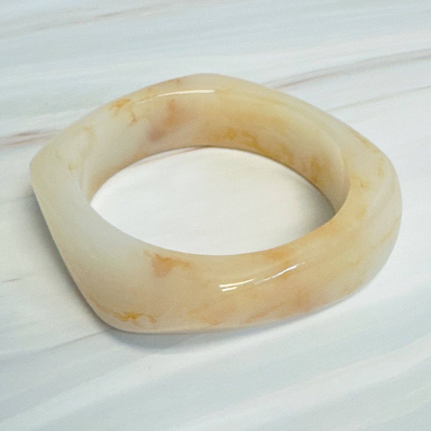 Sculpted Square Resin Bangle