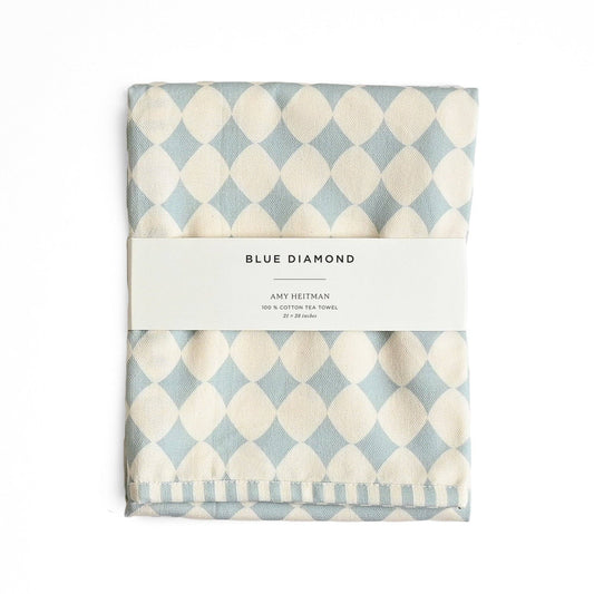 Blue Diamond Tea Towel - Amy Heitman