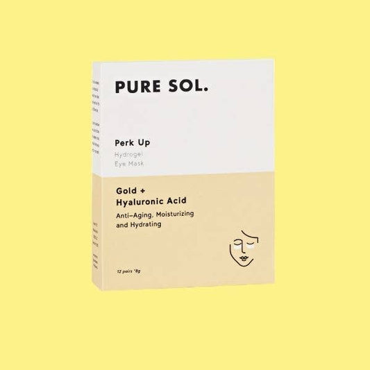 Perk Up Gold + Collagen Hydrating Under Eye Masks 12 pk - PURE SOL.