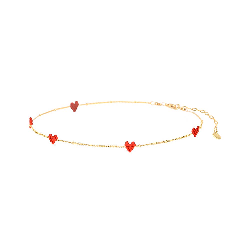 Mini Heart Red Necklace