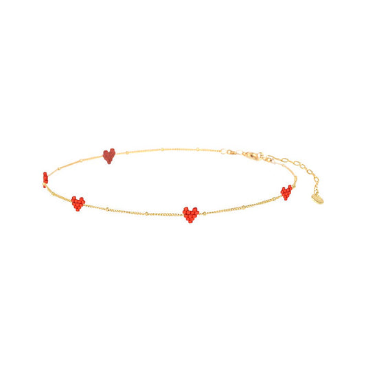 Mini Heart Red Necklace