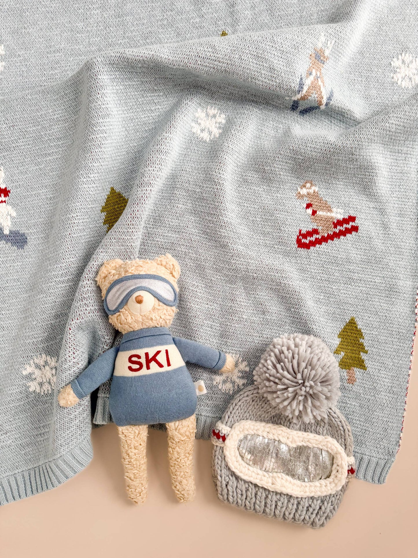 Ski Baby Snowboard Winter Blanket - The Blueberry Hill